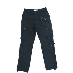 Vintage Lu Dao Jing Ying Military Cargo Paratrooper Fatigue Pants M Black 31x30